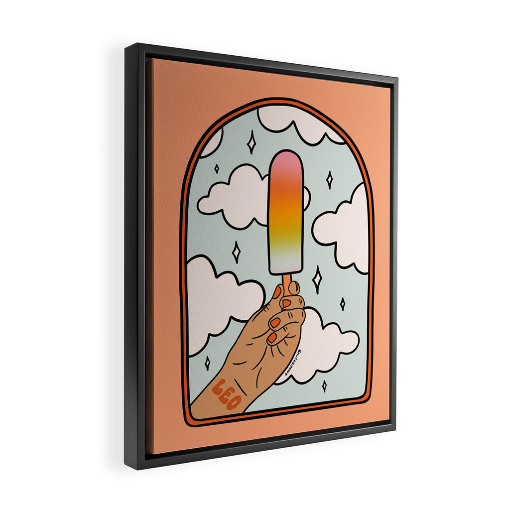 Leo Popsicle Framed Canvas Print Gallery Image 2