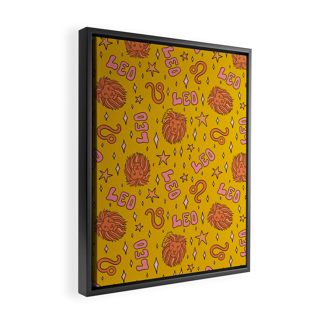 Leo Print Framed Canvas Print Gallery Image 2