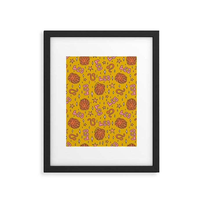 Leo Print Framed Art Print Gallery Image 1