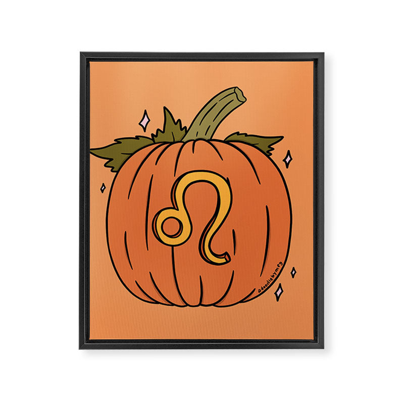 Leo Pumpkin Framed Canvas Print Gallery Image 8