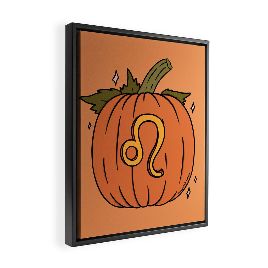 Leo Pumpkin Framed Canvas Print Gallery Image 2