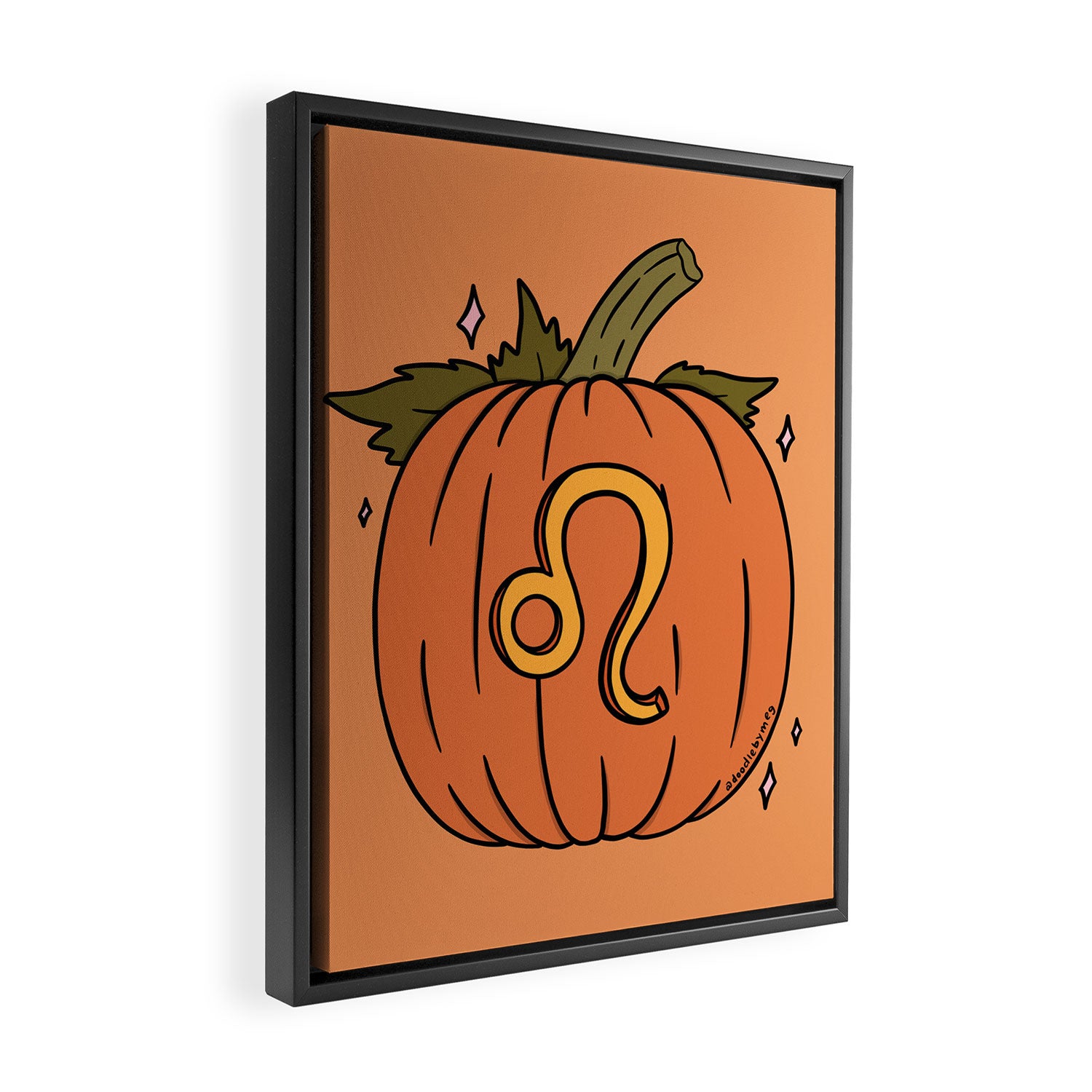Leo Pumpkin Framed Canvas Print Gallery Image 2