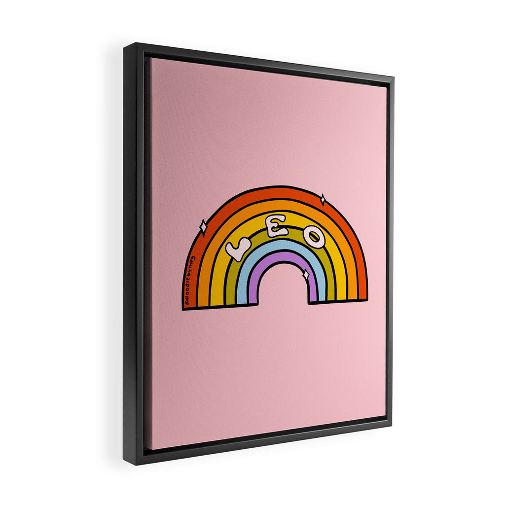 Leo Rainbow Framed Canvas Print Gallery Image 2