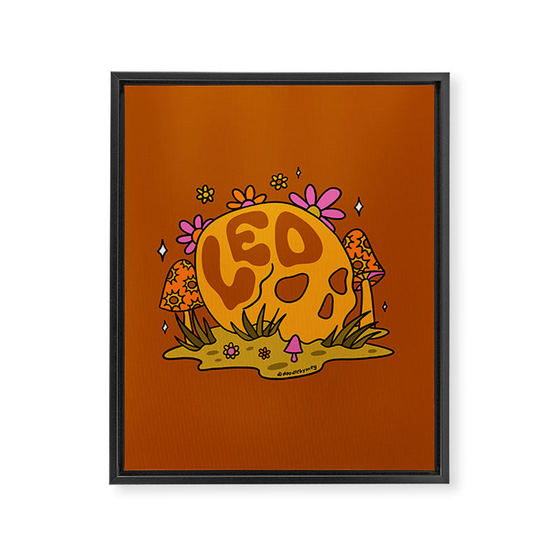 Leo Skull Framed Canvas Print Gallery Image 8