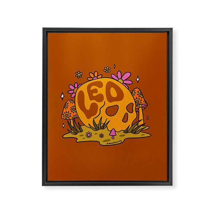 Leo Skull Framed Canvas Print Gallery Image 1