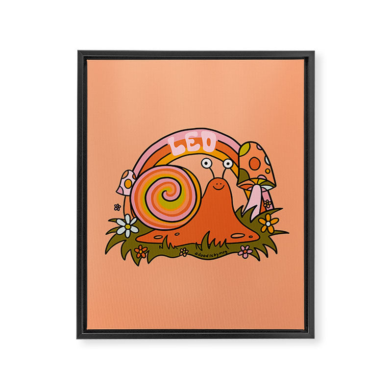 Leo Snail Framed Canvas Print Gallery Image 8