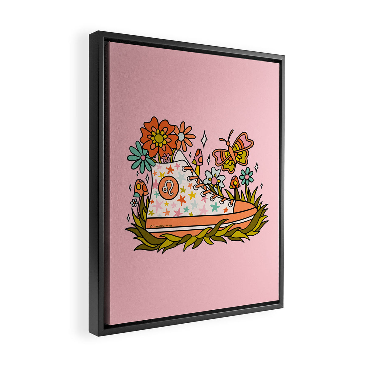 Leo Sneaker Framed Canvas Print Gallery Image 2