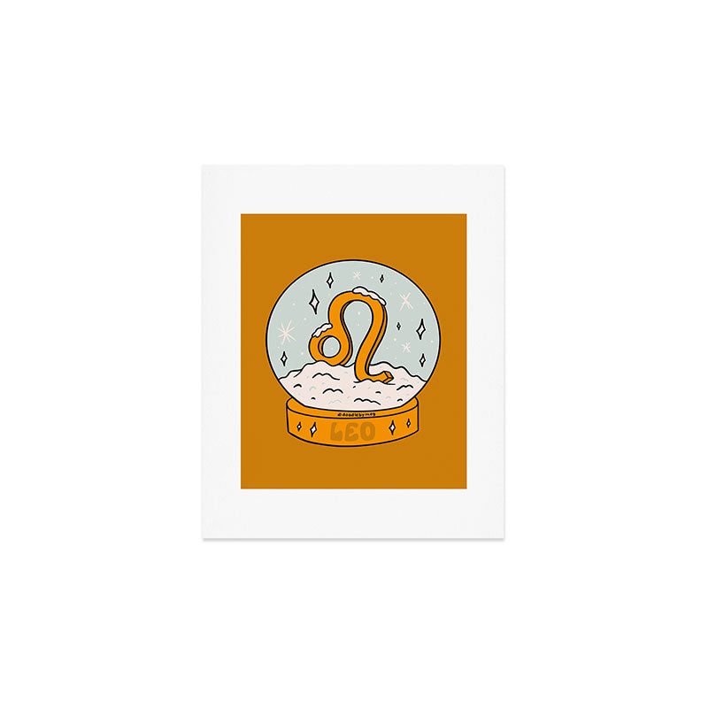 Leo Snow Globe Art Print Gallery Image 1