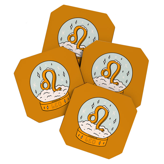Leo Snow Globe Coaster Gallery Image 1