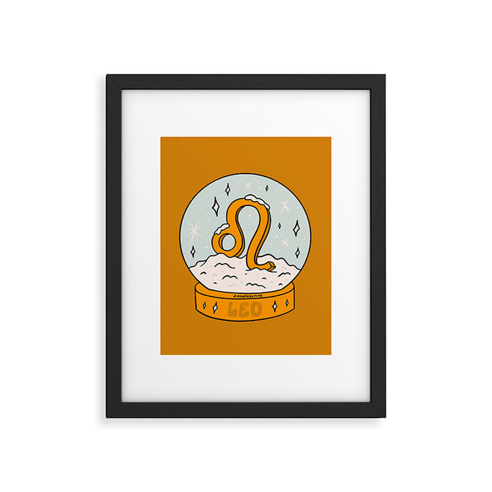Leo Snow Globe Framed Art Print Gallery Image 1