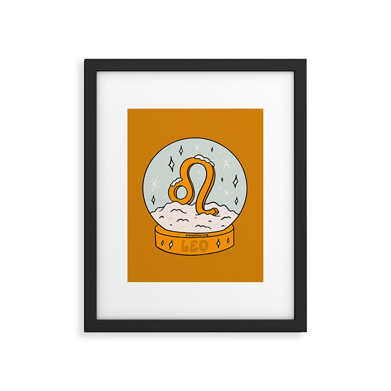 Leo Snow Globe Framed Art Print Gallery Image 6
