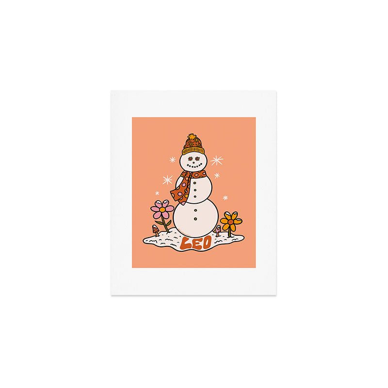 Leo Snowman Art Print Gallery Image 1