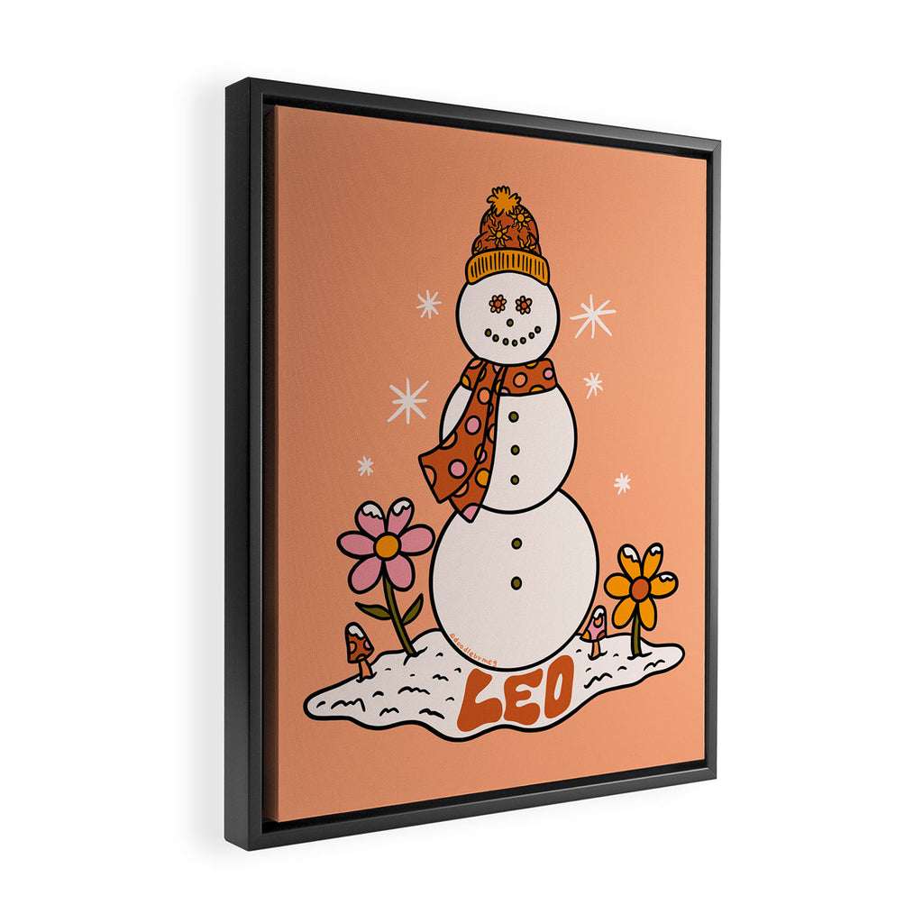 Leo Snowman Framed Canvas Print Gallery Image 2