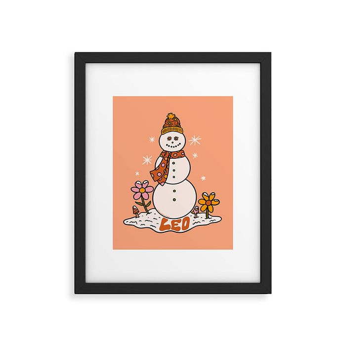 Leo Snowman Framed Art Print Gallery Image 1