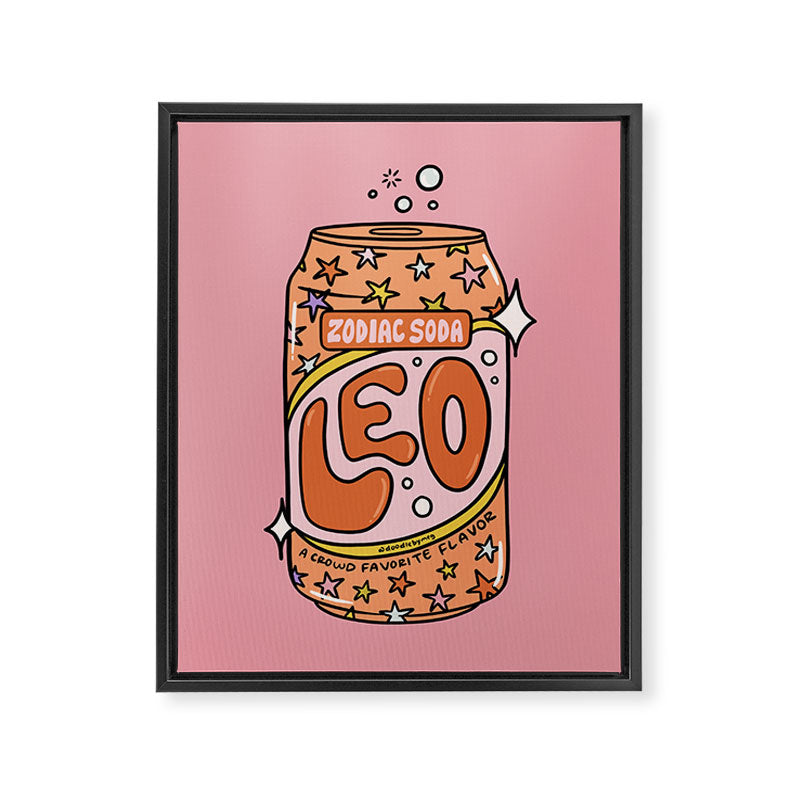 Leo Soda Framed Canvas Print Gallery Image 6