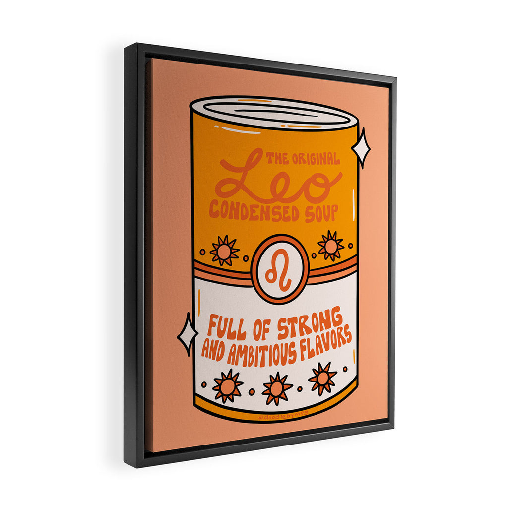 Leo Soup Framed Canvas Print Gallery Image 2