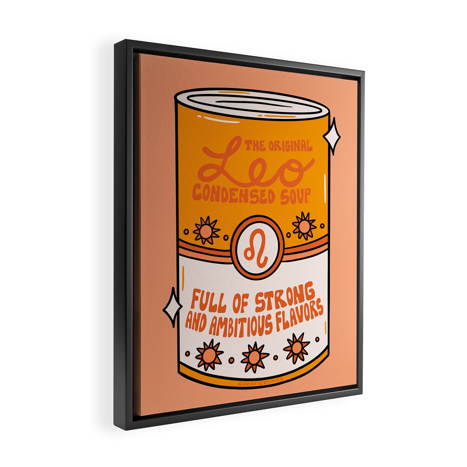 Leo Soup Framed Canvas Print Gallery Image 2