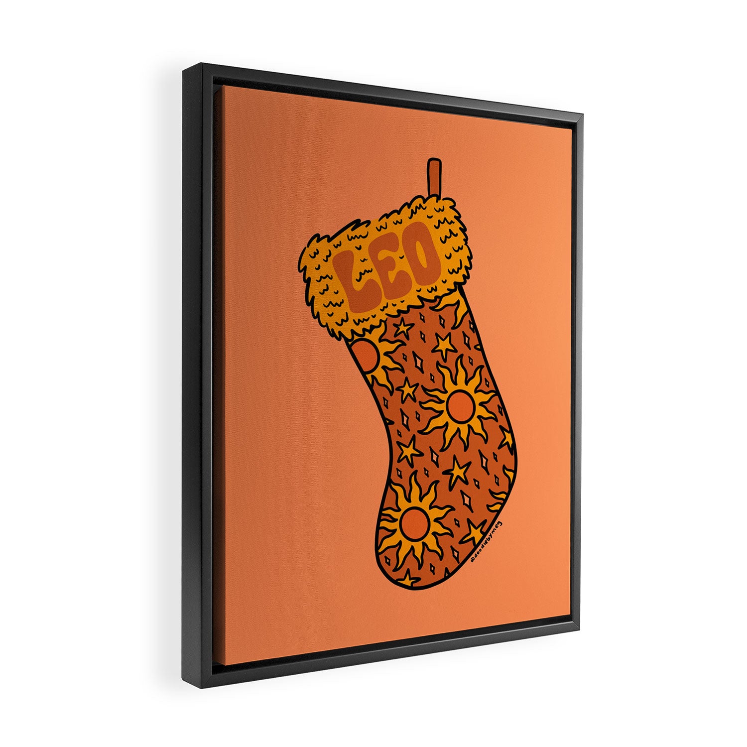Leo Stocking Framed Canvas Print Gallery Image 2