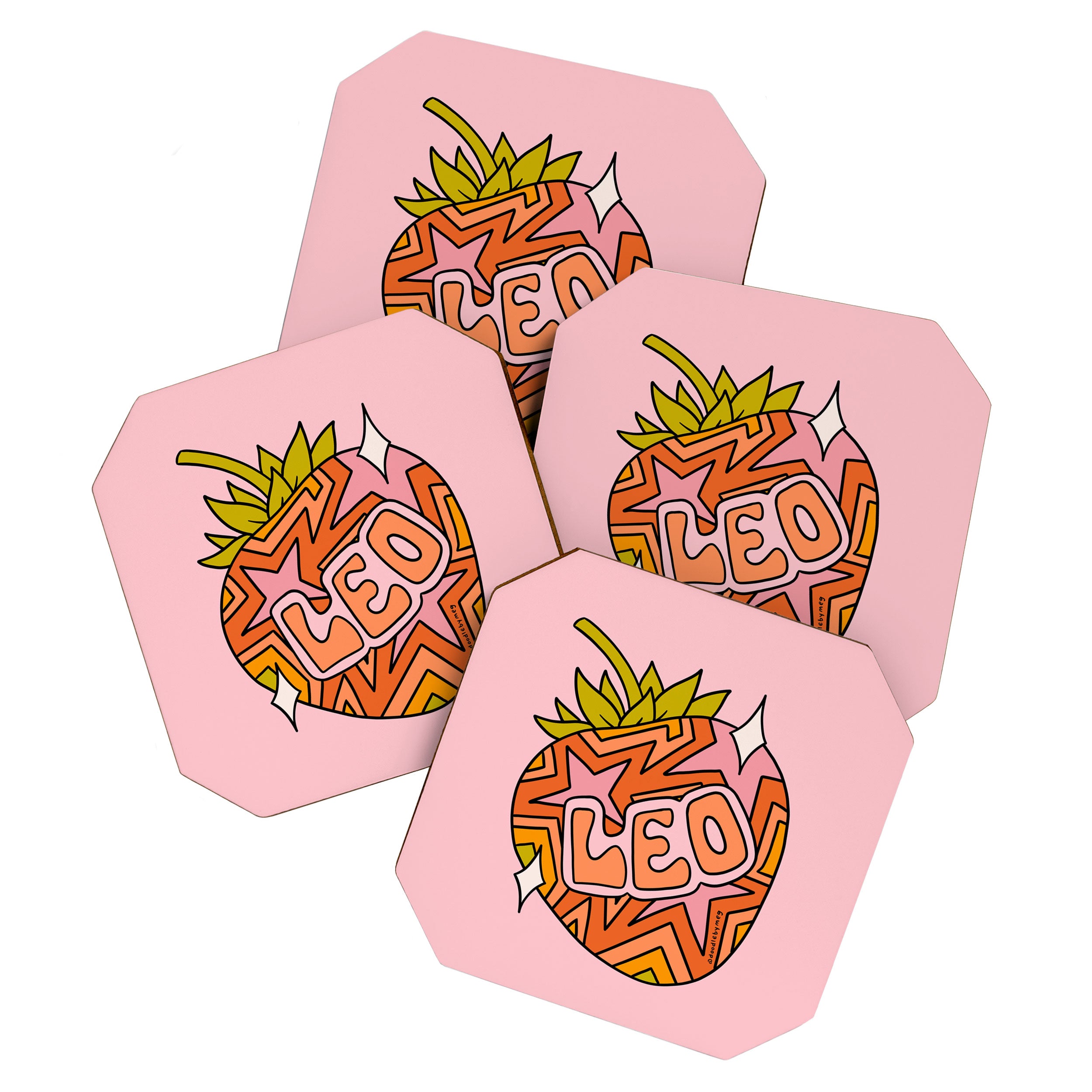 Leo Strawberry Coaster Gallery Image 1