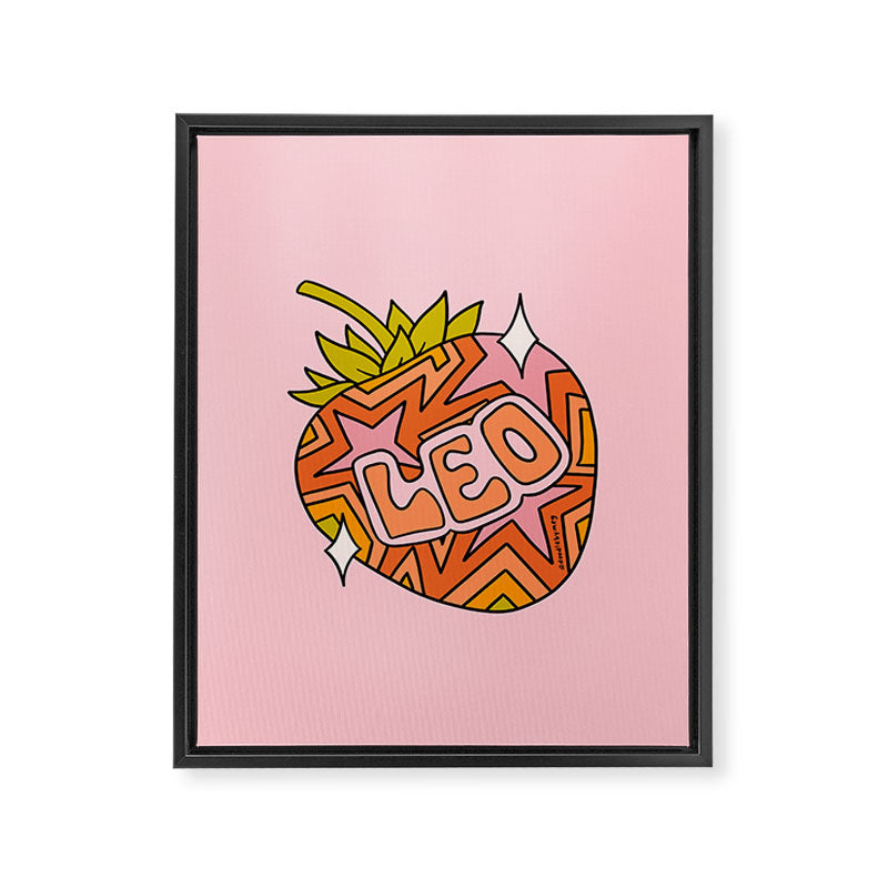 Leo Strawberry Framed Canvas Print Gallery Image 8