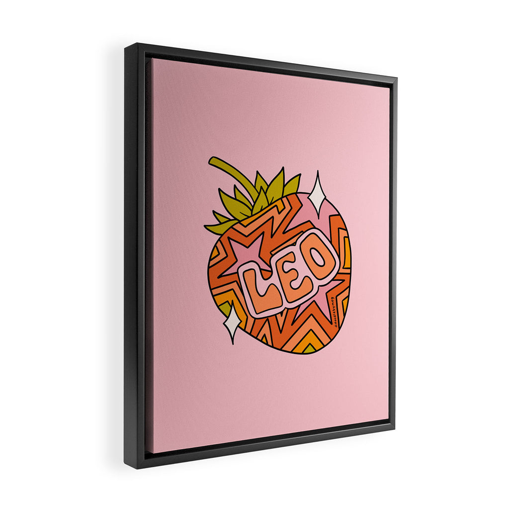 Leo Strawberry Framed Canvas Print Gallery Image 2
