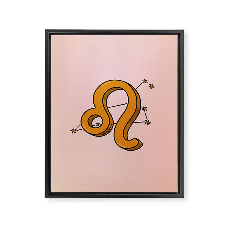 Leo Symbol Framed Canvas Print Gallery Image 8