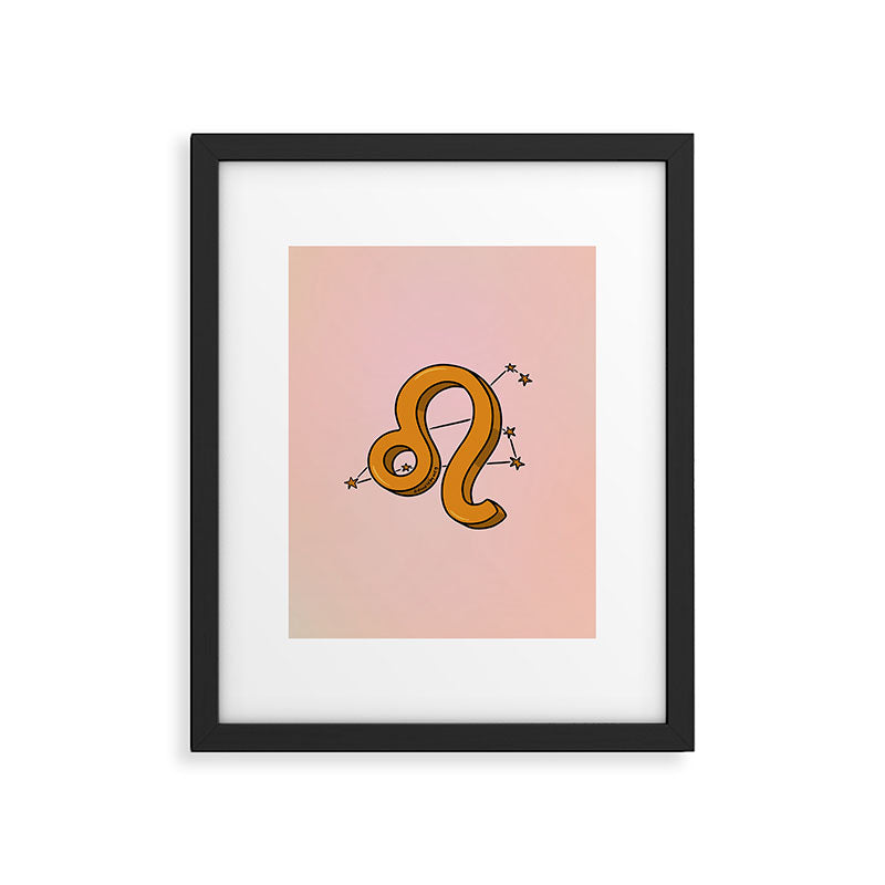 Leo Symbol Framed Art Print Gallery Image 6