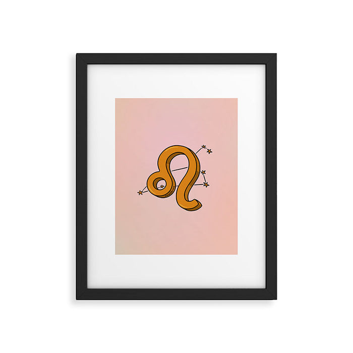 Leo Symbol Framed Art Print Gallery Image 1