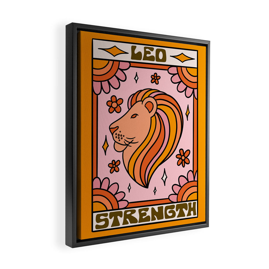 Leo Tarot Card Framed Canvas Print Gallery Image 2