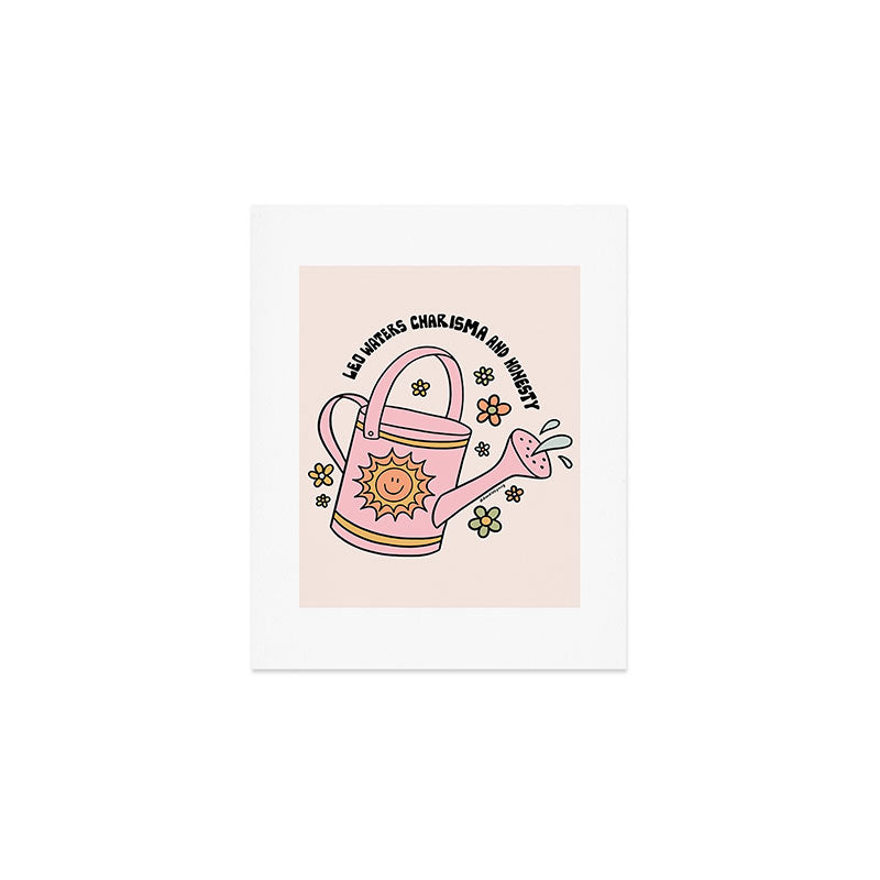 Leo Watering Can Art Print Gallery Image 1