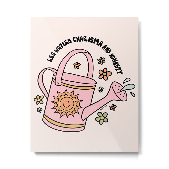 Leo Watering Can Metal Print Gallery Image 1