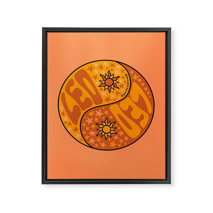 Leo Yin Yang Framed Canvas Print Gallery Image 1