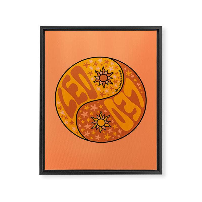 Leo Yin Yang Framed Canvas Print Gallery Image 8