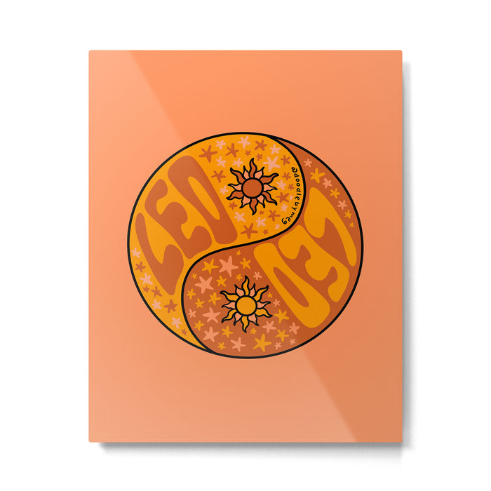 Leo Yin Yang Metal Print Gallery Image 1