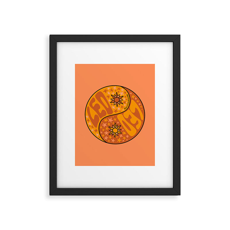Leo Yin Yang Framed Art Print Gallery Image 6