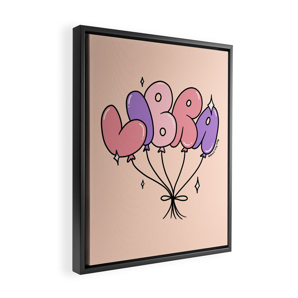 Libra Balloons Framed Canvas Print Gallery Image 2