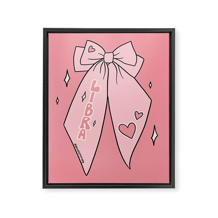 Libra Bow Framed Canvas Print Gallery Image 1