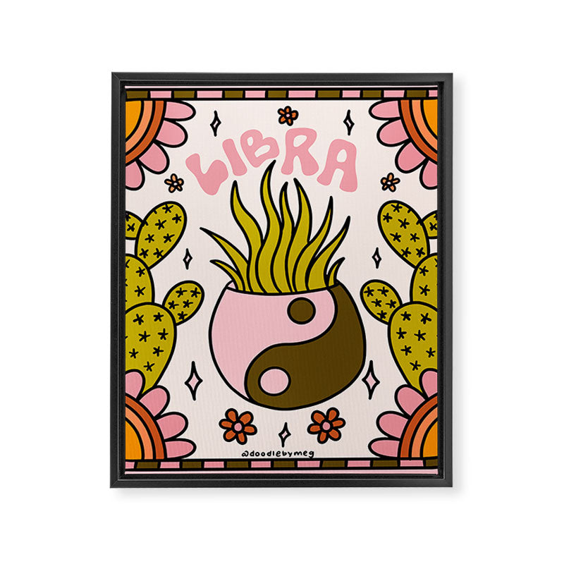 Libra Cactus Framed Canvas Print Gallery Image 8