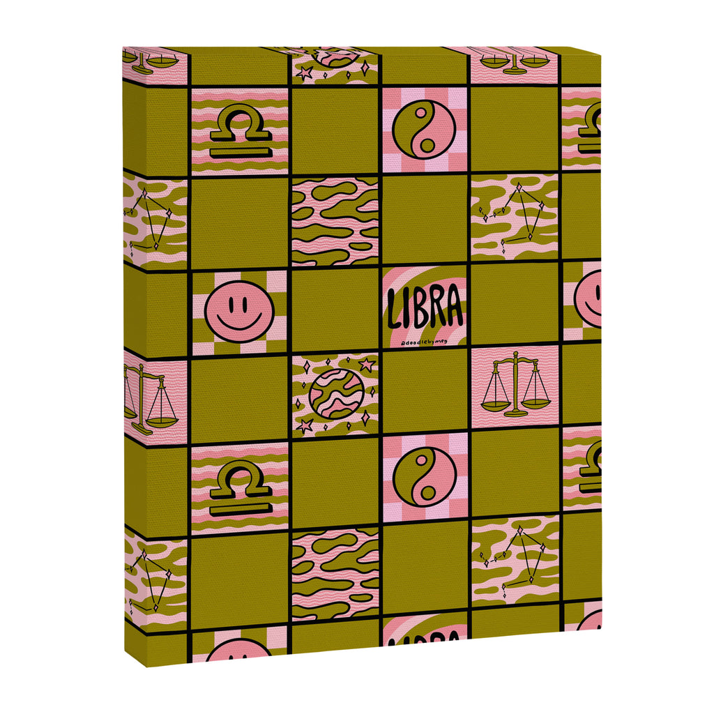 Libra Checkered Print Canvas Print Gallery Image 8