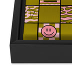 Libra Checkered Print Framed Canvas Print Gallery Image 3