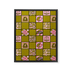Libra Checkered Print Framed Canvas Print Gallery Image 8