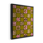 Libra Checkered Print Framed Canvas Print Gallery Image 2