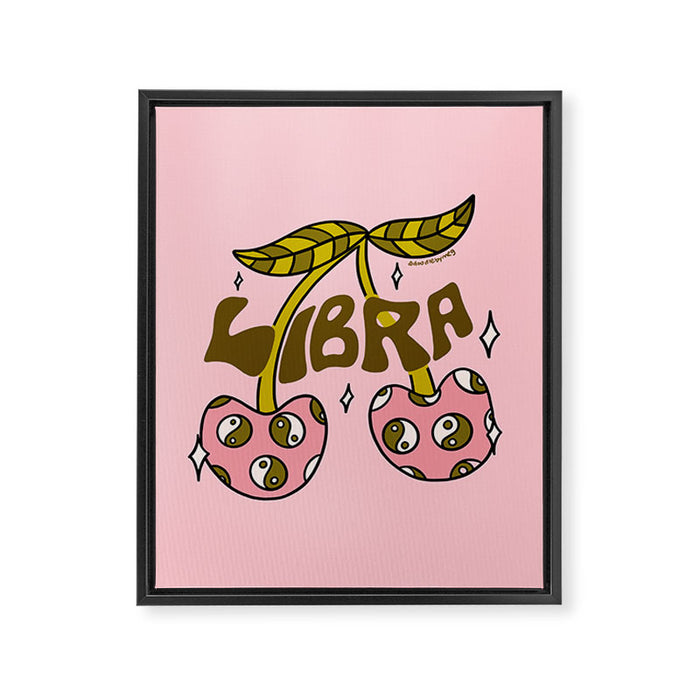 Libra Cherries Framed Canvas Print Gallery Image 1