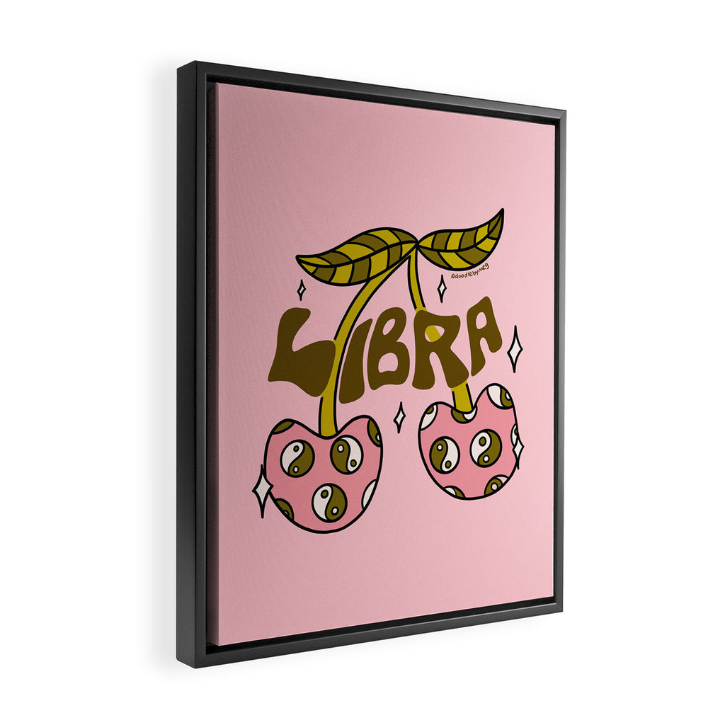 Libra Cherries Framed Canvas Print Gallery Image 2