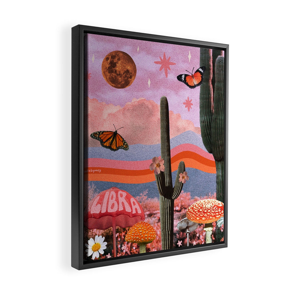 Libra Collage Framed Canvas Print Gallery Image 2