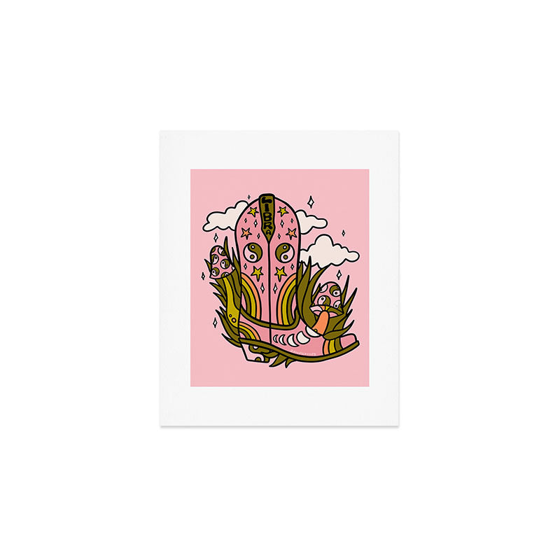 Libra Cowboy Boots Art Print Gallery Image 1