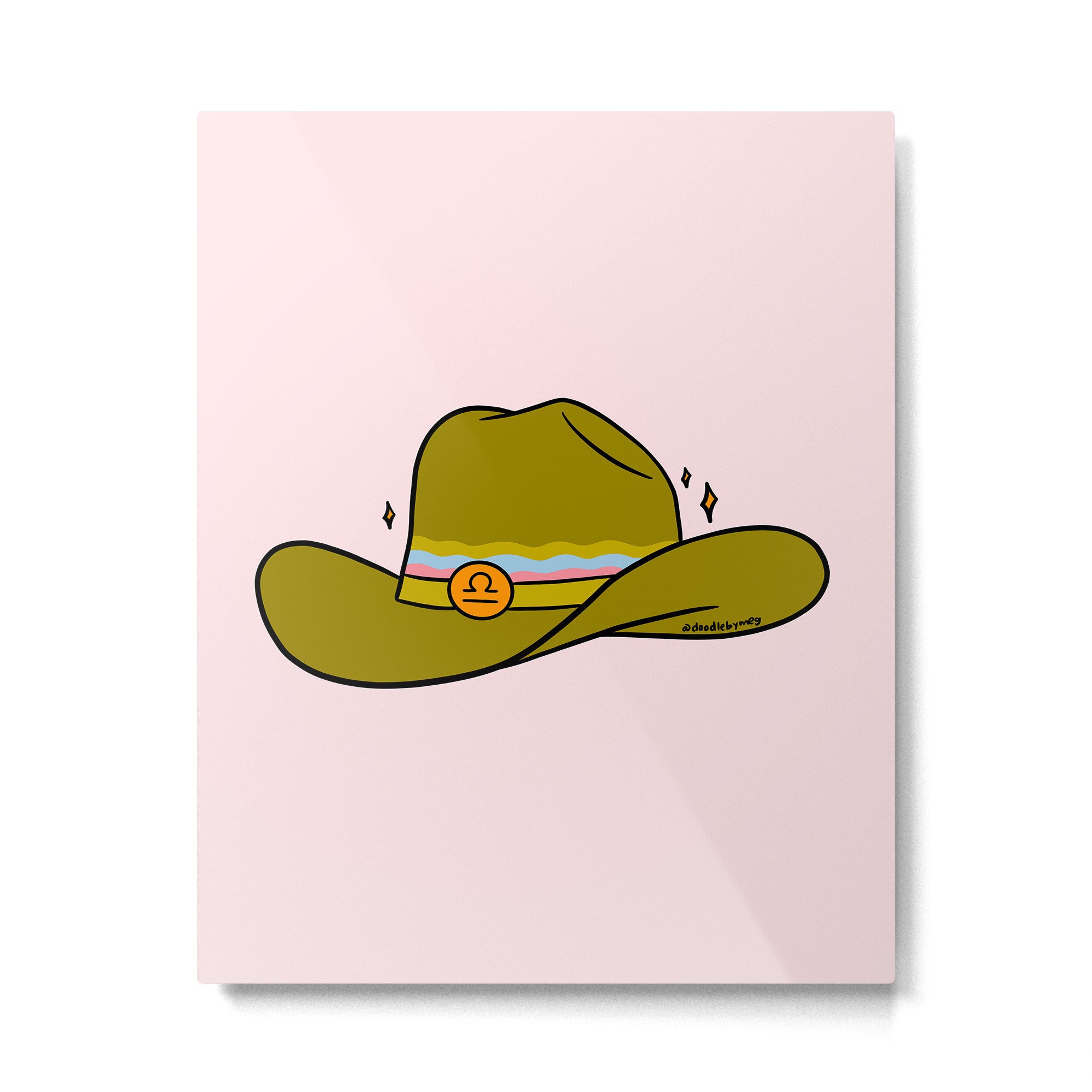 Libra Cowboy Hat Metal Print Gallery Image 6