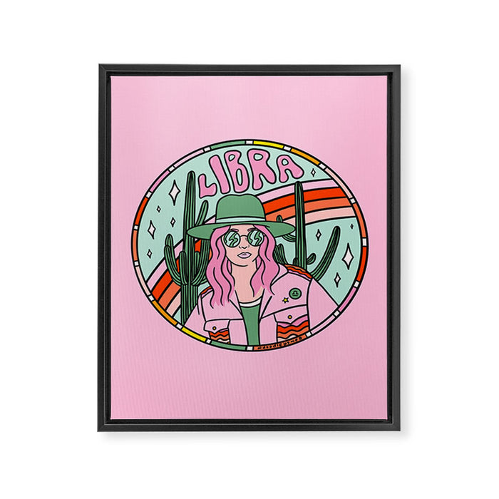 Libra Cowgirl Framed Canvas Print Gallery Image 1