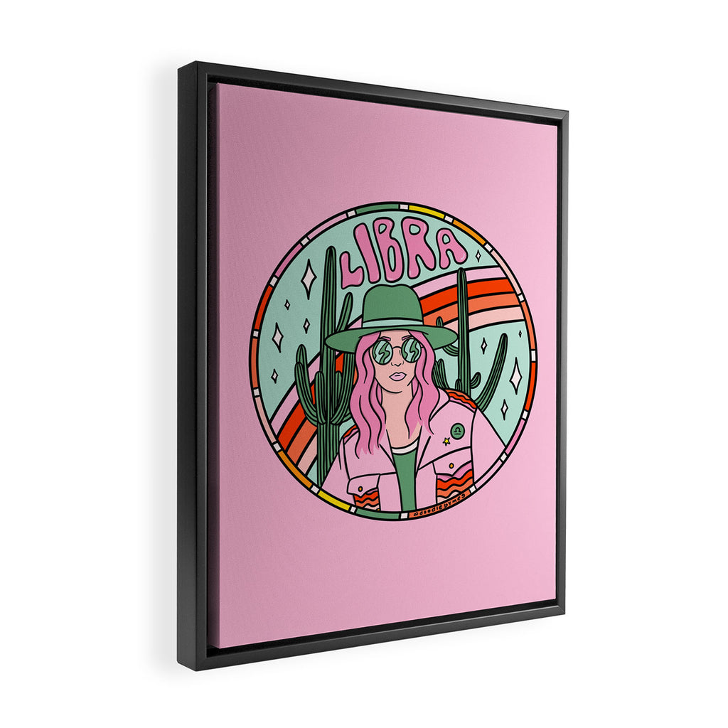 Libra Cowgirl Framed Canvas Print Gallery Image 2