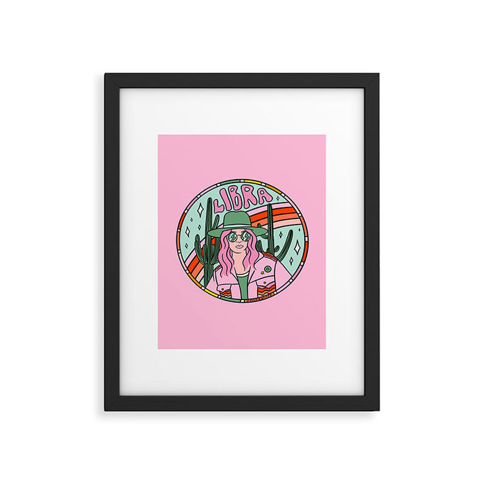 Libra Cowgirl Framed Art Print Gallery Image 1